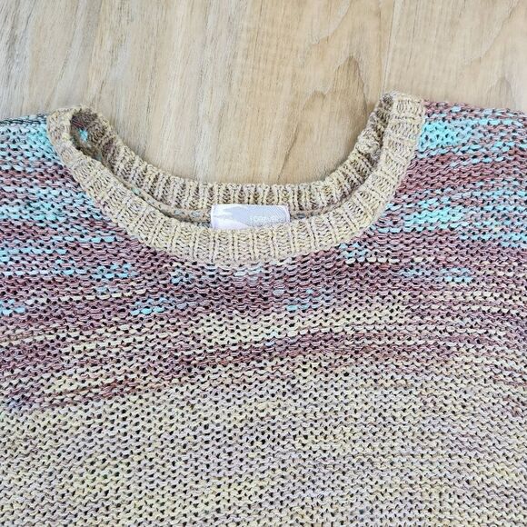 💛Forever 21 Contemporary Variegated Multicolor Lightweight Knit Sweater Medium - Picture 3 of 9
